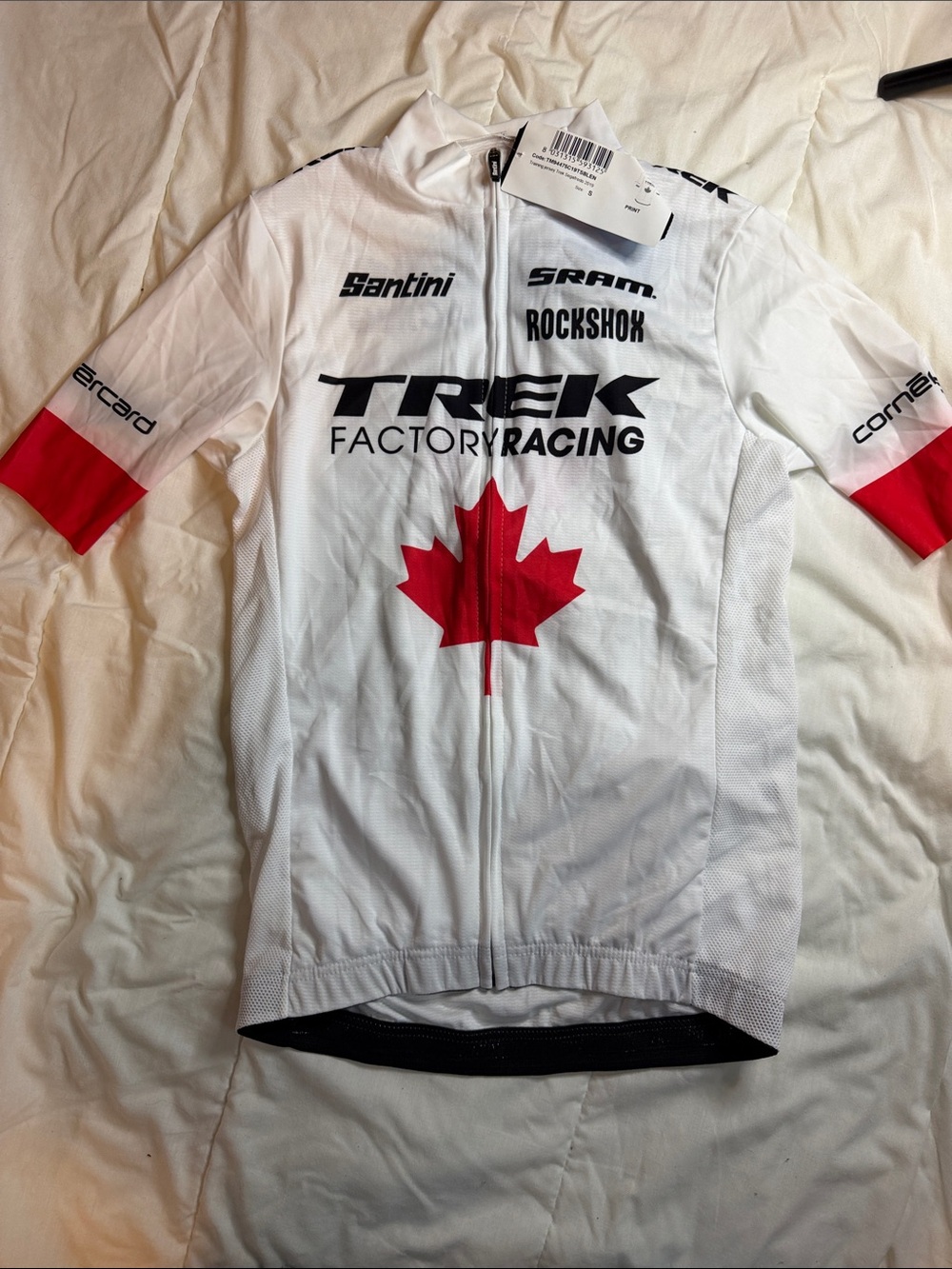 Trek Factory Racing Men's White & Red Cycling Jersey